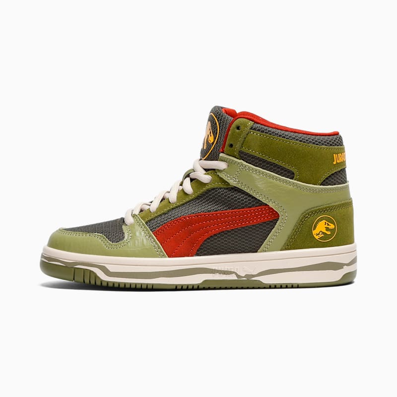 PUMA x JURASSIC WORLD Rebound Little Kids' Mid-Top Easy On Sneakers