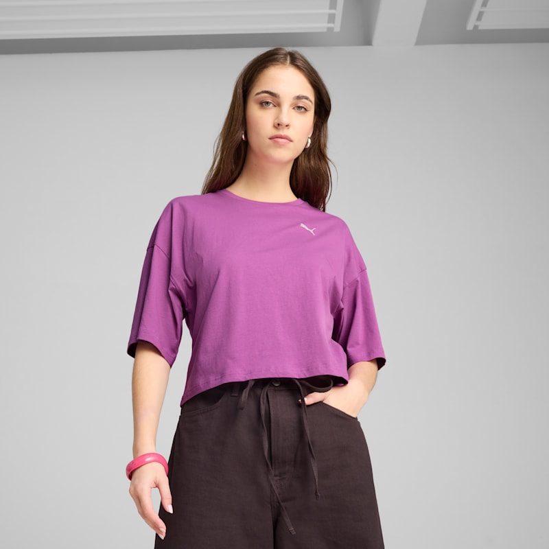 PUMA Wardrobe Essentials Women's Oversized Short Tee - Image 5