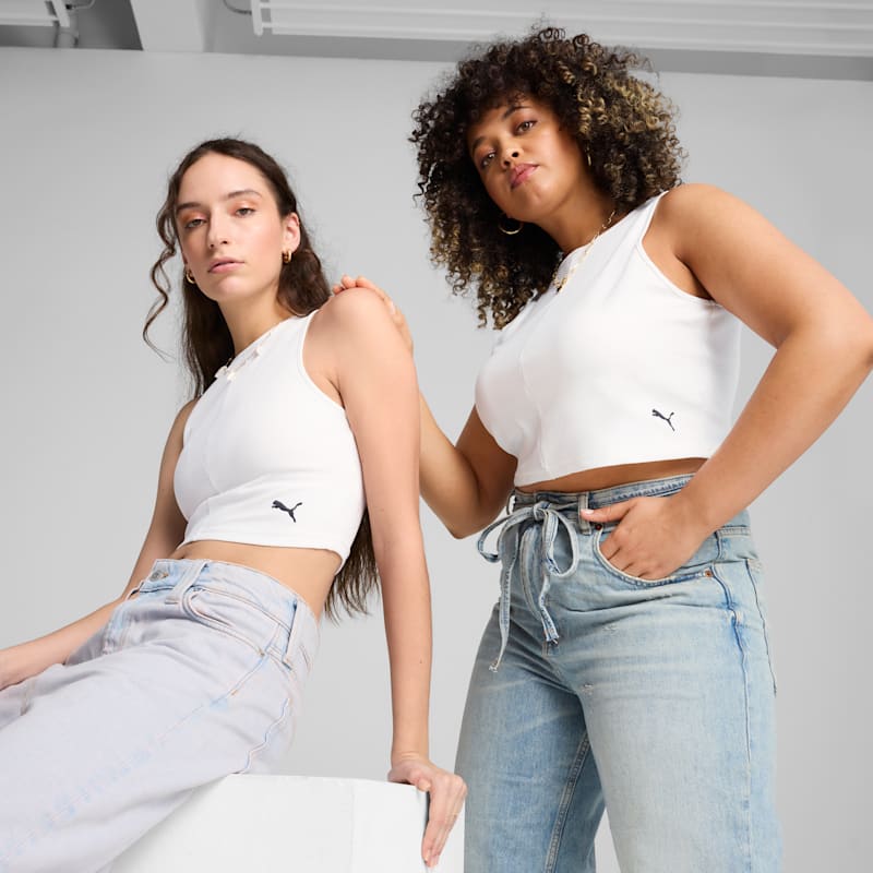Wardrobe Essentials Women's Ribbed Crop Top - Image 2
