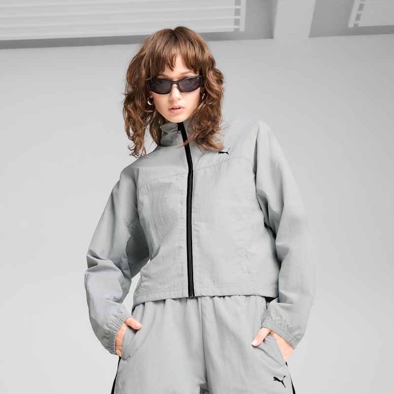 DARE TO Women's Oversized Full-Zip Woven Jacket - Image 2