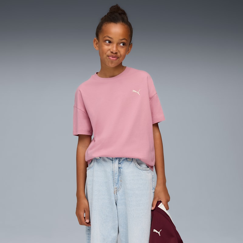 PUMA Wardrobe Essentials Big Kids' Relaxed Tee - Image 4
