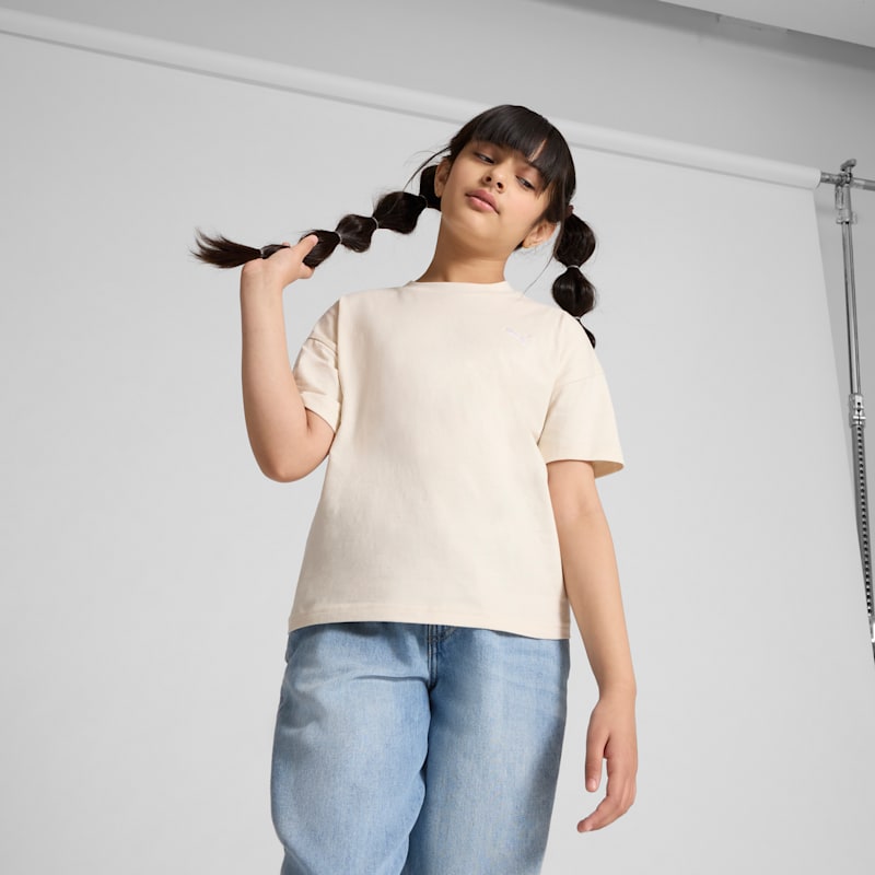 PUMA Wardrobe Essentials Big Kids' Relaxed Tee - Image 5