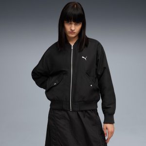 T7 Women's Satin Bomber Jacket