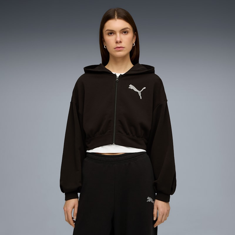 Essentials Graphics Bedazzled Women's Zip-Up Hoodie