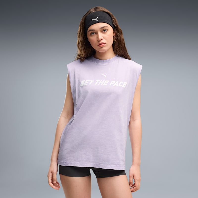 Run Culture Women's Relaxed Washed Sleeveless Tee - Image 2