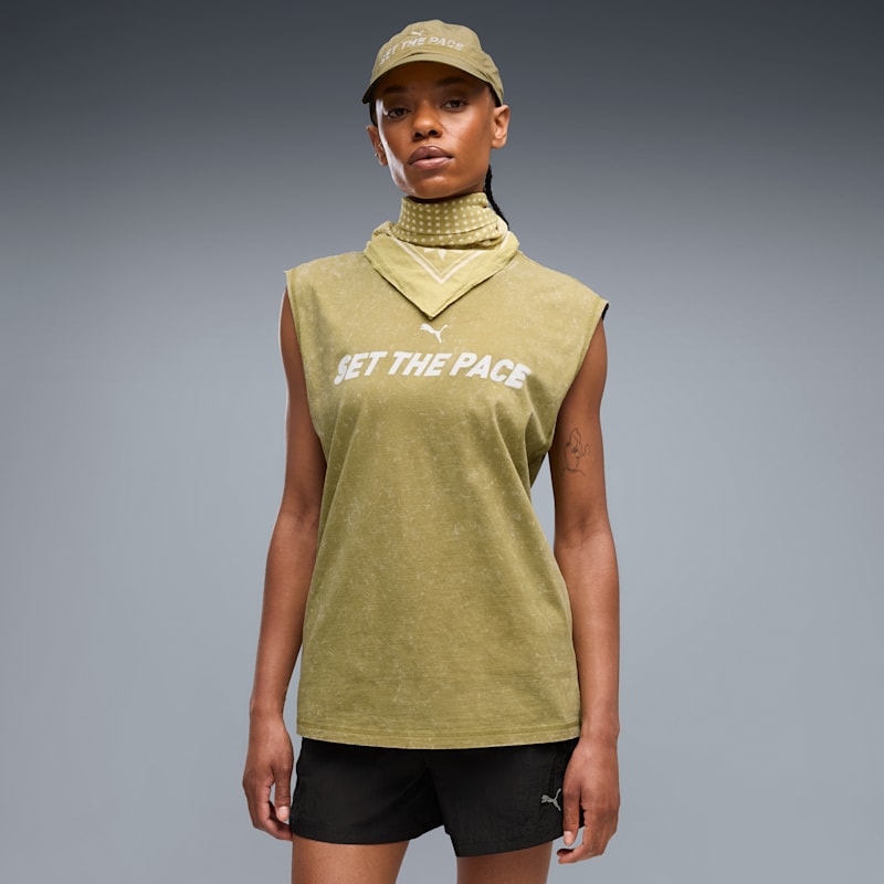 Run Culture Women's Relaxed Washed Sleeveless Tee - Image 3