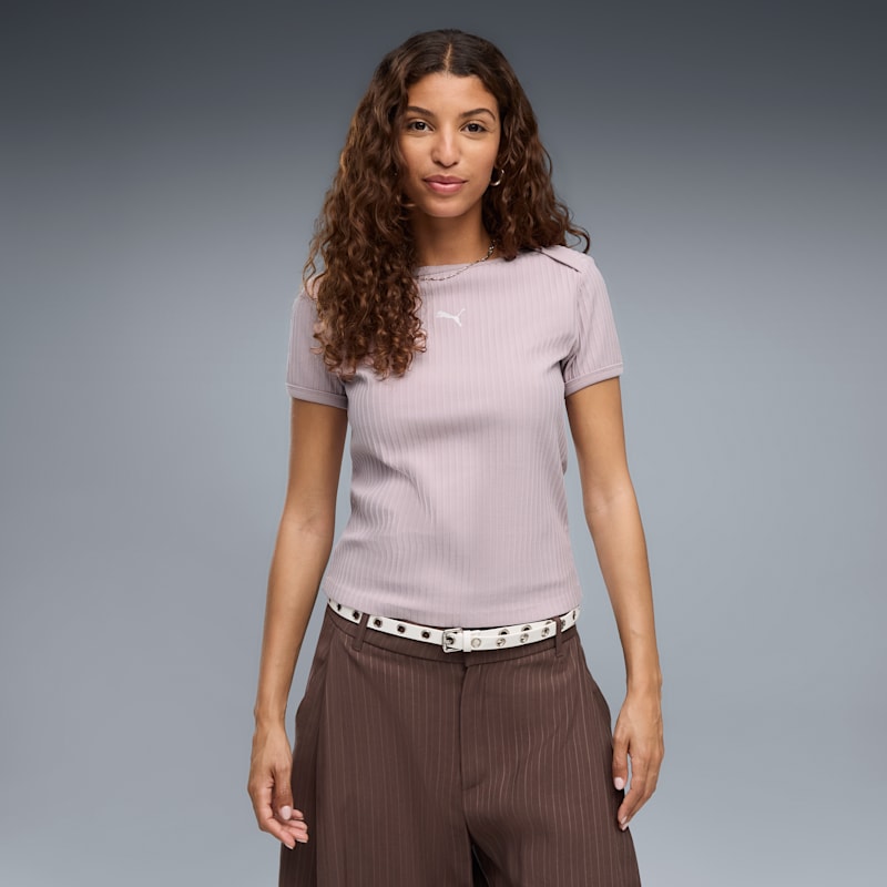 PUMA Essentials Women's Ribbed Slim Tee - Image 3