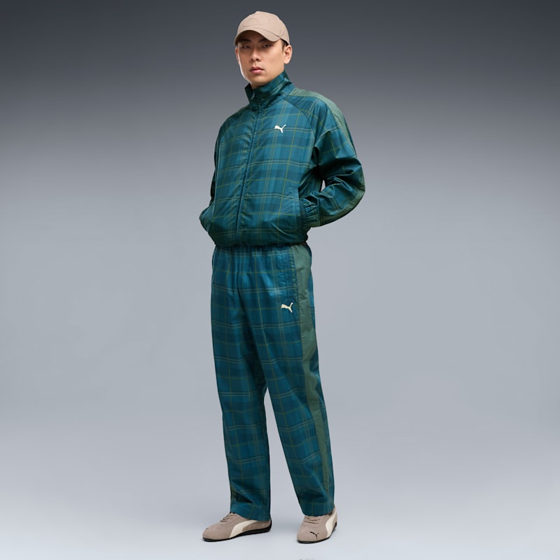 T7 Men's Relaxed Tartan T7 Track Pants - Image 3