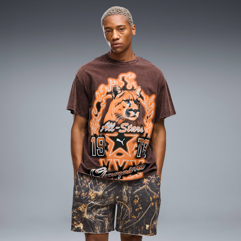 Dylan Wildcat Men's Oversized Basketball Tee