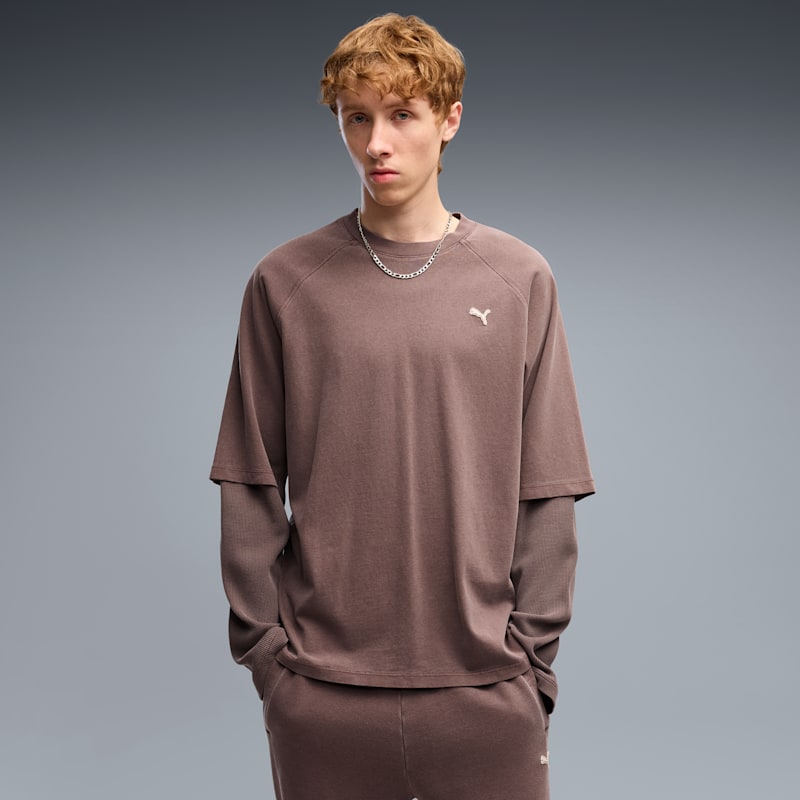 Select Essentials Men's Double Layer Long Sleeve Tee - Image 2