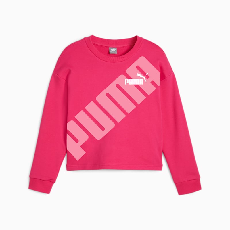 Logo Power Big Kids' Crewneck Sweatshirt