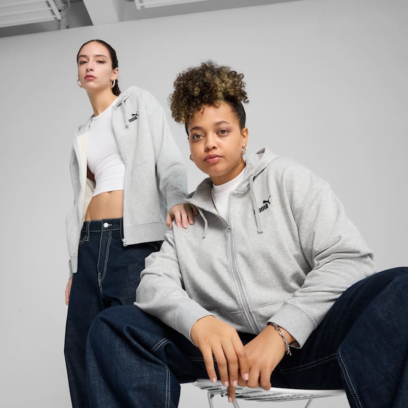 Essentials Small No. 1 Logo French Terry Women's Comfort Full-Zip Hoodie - Image 3