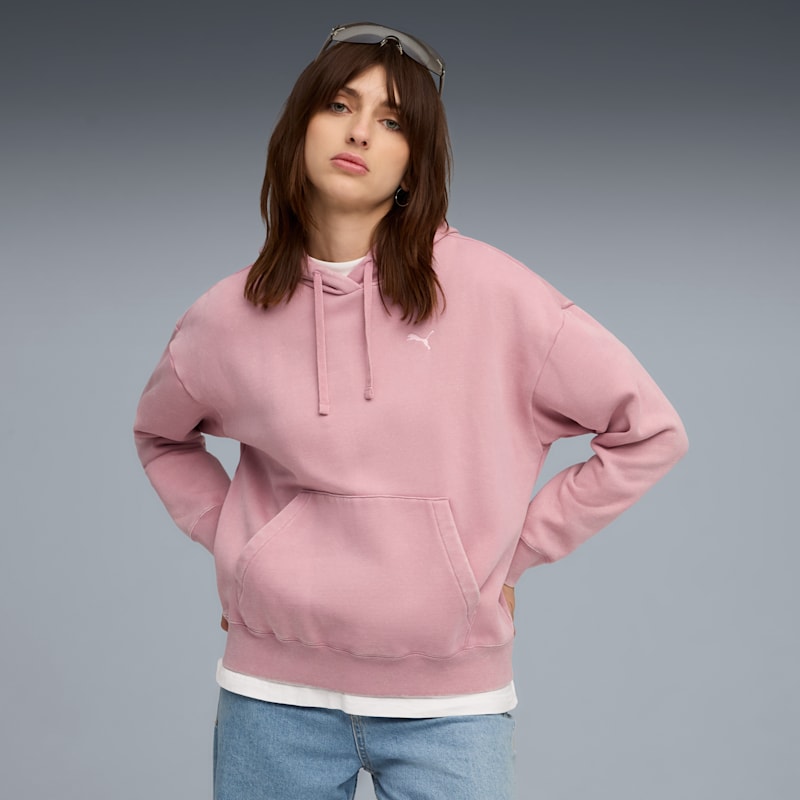 PUMA Elevated Essentials Acid Wash Women's Fleece Hoodie - Image 4