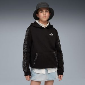 PUMA Essentials Animal Print Big Kids' Fleece Hoodie