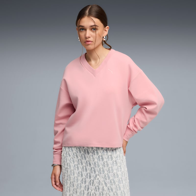 PUMA Elevated Essentials Women's V-Neck Sweatshirt - Image 2
