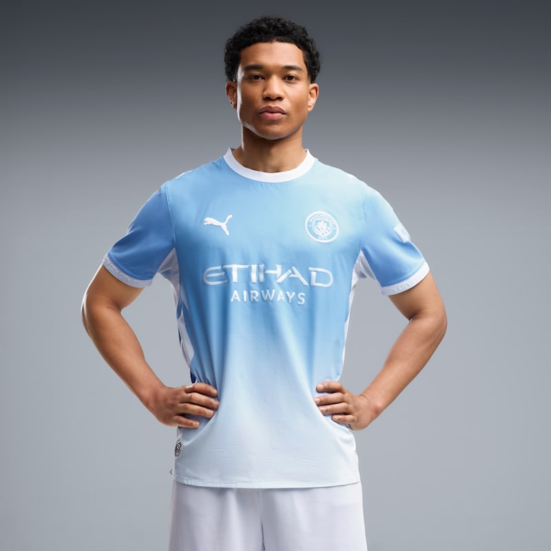 Manchester City Home Authentic Men's Soccer Jersey