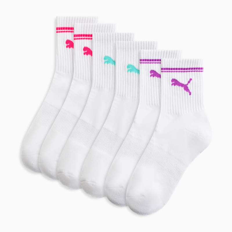 PUMA Big Kids' Half-Terry Low Crew Socks (3 Pairs) - Image 3