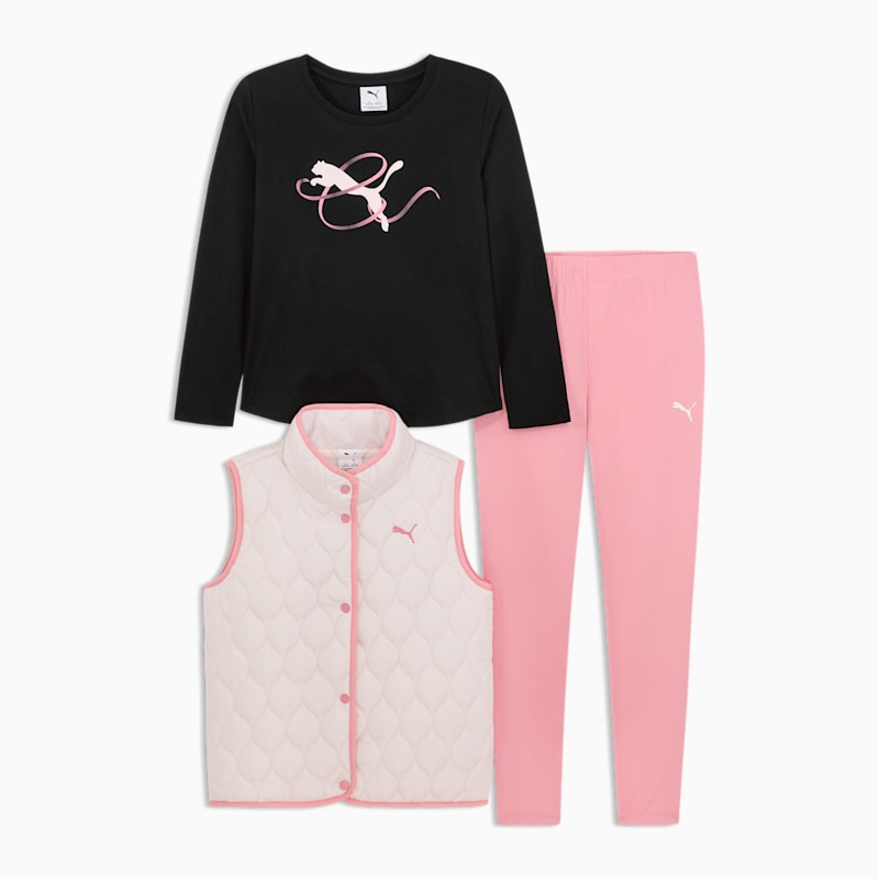 Matching Sets Toddlers' Vest, Long Sleeve Tee and Leggings - Image 2